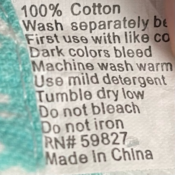 Main Street Tropical Beach House 3 Hand Towel Set Teal White Seashells Bathroom - Picture 9 of 9